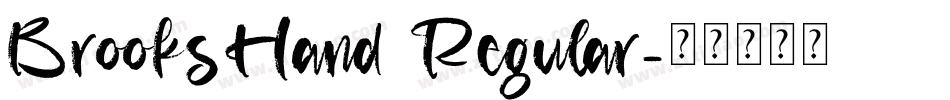 BrooksHand Regular字体转换